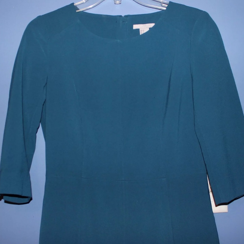 H&M Womens Blue Dress Size 8 3/4 Sleeve H & M